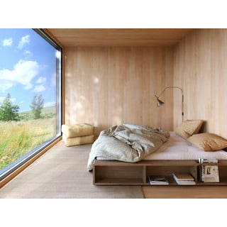 Smeđi bračni krevet od borovine s podnicom 160x200 cm Ziggy – Karup Design