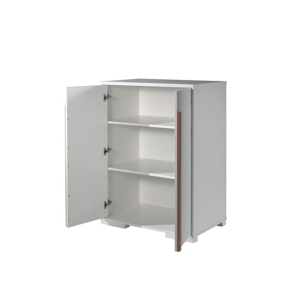 Bijeli dječji ormarić uz podignuti krevetić Vipack London-image-2