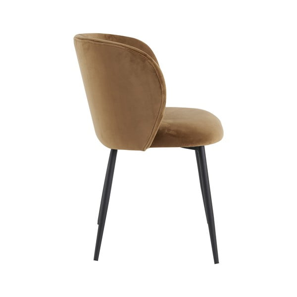 Blagovaonski stolac od smeđeg baršuna Elyna - Light & Living-image-4