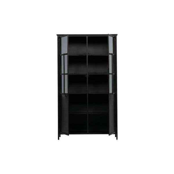 Crna metalna vitrina 99x170x44 cm Exhibit – WOOOD-image-4