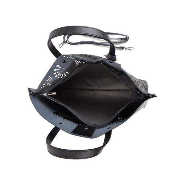 Crna kožna torba Mangotti Bags Lulia-image-2