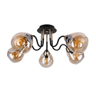 Stropna svjetiljka sa staklenim sjenilom u crnoj i zlatnoj boji Unica - Candellux Lighting