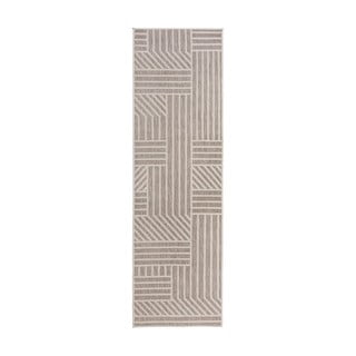 Bež vanjski tepih Flair Rugs Blocks, 66 x 230 cm