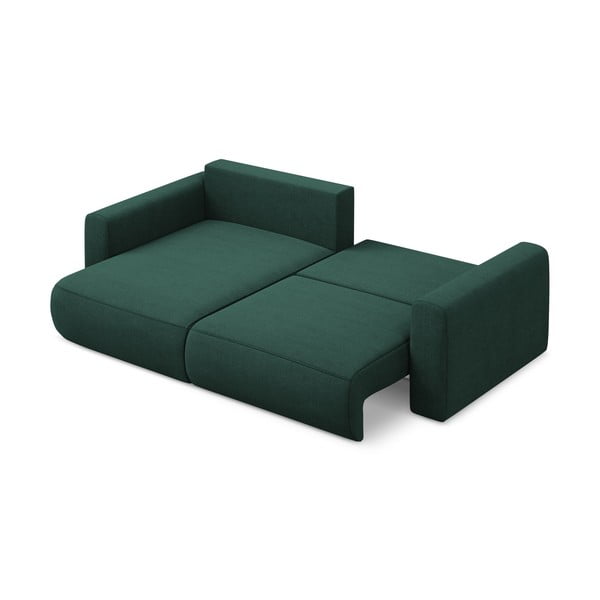 Zelena sklopiva/s prostorom za odlaganje kutna garnitura (s lijevim kutom/s ležaljkom) Kapua – Makamii-image-4