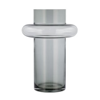 Siva staklena vaza Lyngby Glas Tube, visina 30 cm