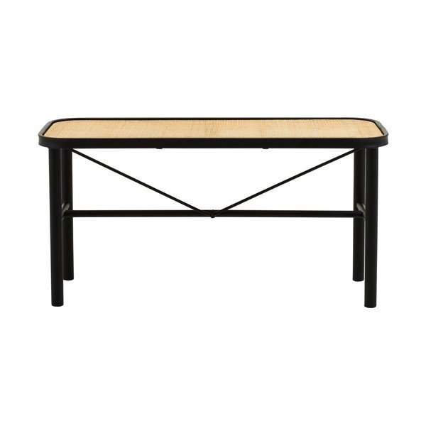 Crna/u prirodnoj boji klupa od ratana Depok – Premier Housewares-image-2