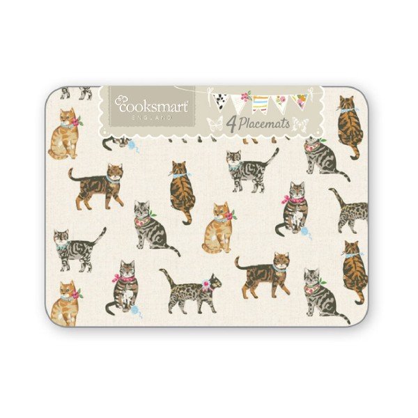Set od 4 postavke mjesta Cooksmart England Cats on Parade-image-2