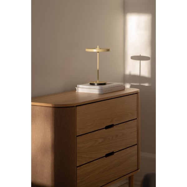 Svijetlo žuta metalna LED stolna lampa s metalnim sjenilom (visina 31 cm) Asteria Move – UMAGE-image-3