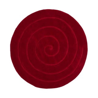 Rubin crveni tepih od vune Think Rugs Spiral, ⌀ 180 cm