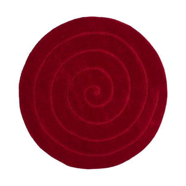 Rubin crveni tepih od vune Think Rugs Spiral, ⌀ 180 cm