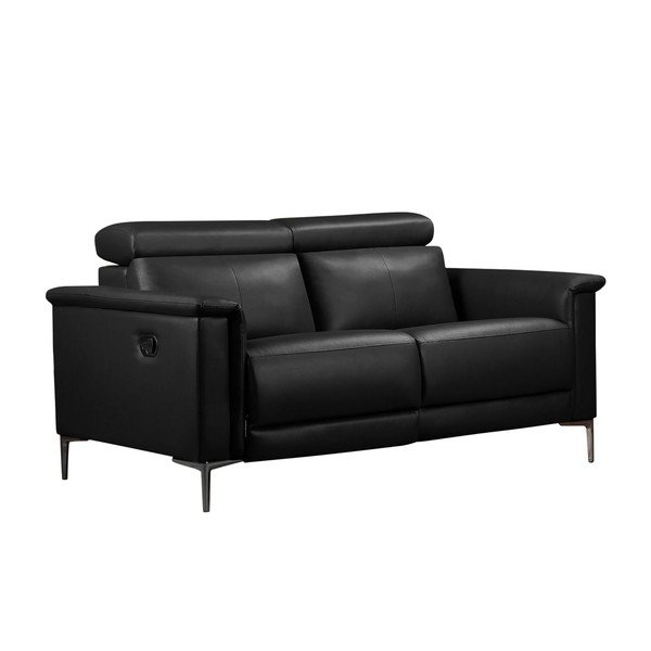 Crna sofa od imitacije kože 160 cm Lund – Støraa