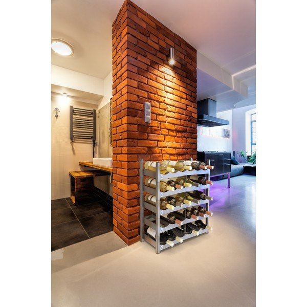 Sivi plastični stalak za vino Vario - Rotho-image-1