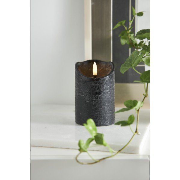 LED svijeća od crnog voska Star Trading Flamme Rustic, visina 12,5 cm-image-3