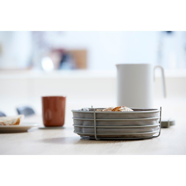 Siva košara za pecivo s vatom Zone Singles-image-2