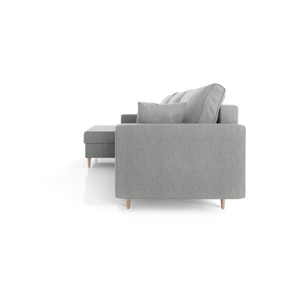 Sivi kauč na razvlačenje s prostorom za odlaganje Mazzini Sofas Aubrieta, lijevi kut-image-4