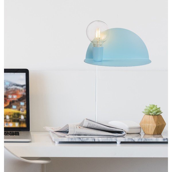 Plava zidna svjetiljka s policom Homemania Decor Shelfie-image-1