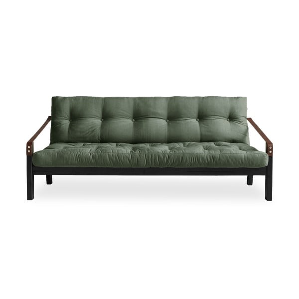 Sofa na razvlačenje Karup Design Poetry Black/Olive Green