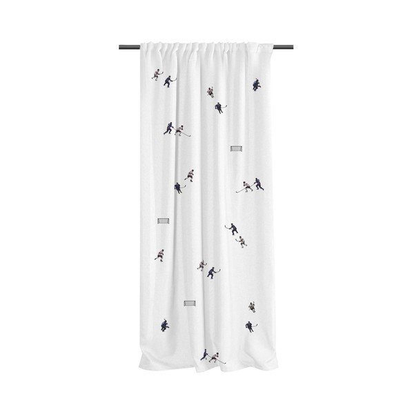 Bijela dječja zavjesa od pamučnog satena 110x250 cm Ice Hockey – Butter Kings