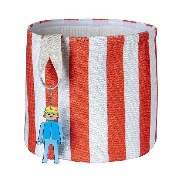 Crvena tekstilna dječja kutija za pohranu ø 30x28 cm Stripes – Playmobil