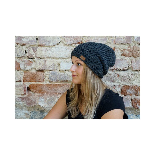 Tamnosiva ručno heklana kapa DOKE Night-image-4