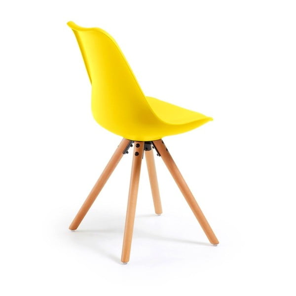 Žuta stolica s bukovim nogama Bonami Essentials Lumos-image-1