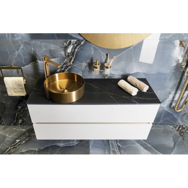 Stojeća slavina za umivaonik u zlatnoj boji Spy – Sapho-image-4