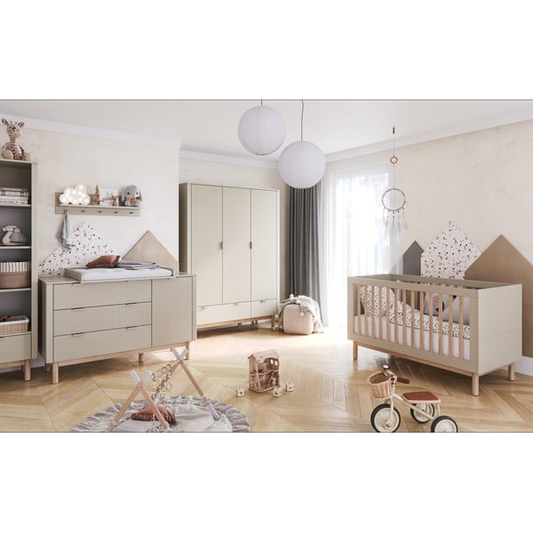 Bež niska dječja komoda 144,5x52 cm Miloo – Pinio-image-1