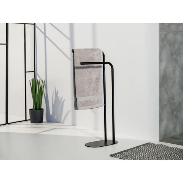 Crni željezan držač za ručnike Levante – Wenko-image-2