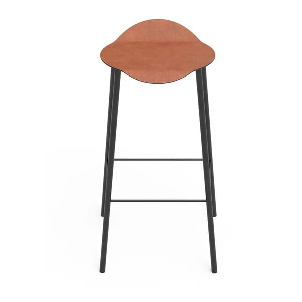 Konjak smeđa kožna barska stolica Flamingo Bull – LIND DNA