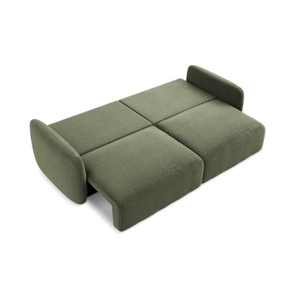 Zelena sklopiva/s prostorom za odlaganje sofa 238 cm Kalena – Makamii-image-4