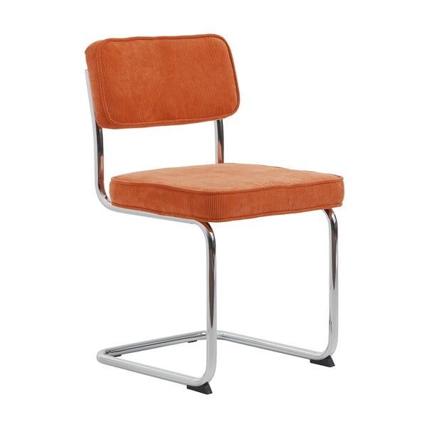 Narančasta blagovaonska stolica od samta Rupert – Unique Furniture