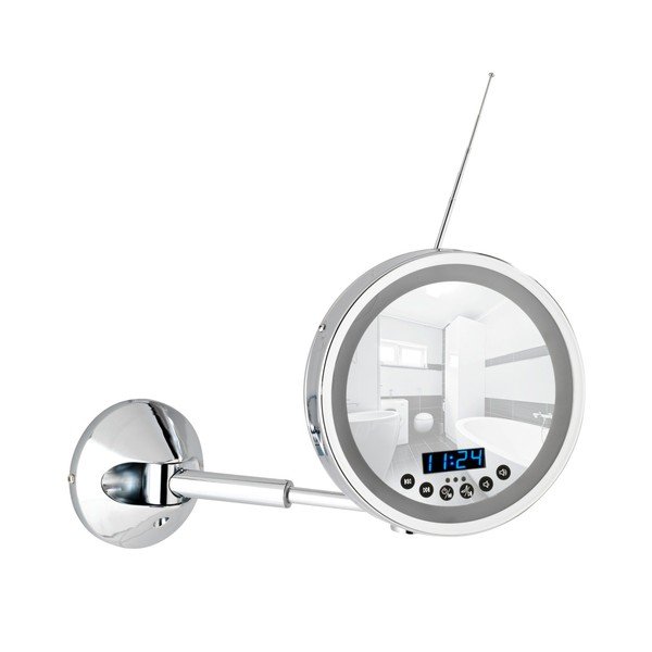 Zidno povećalo zrcalo s LED svjetlom i Wenko Imperial radiom-image-1