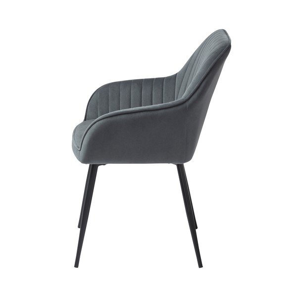 Siva baršunasta blagovaonska stolica Melfort – Unique Furniture-image-2