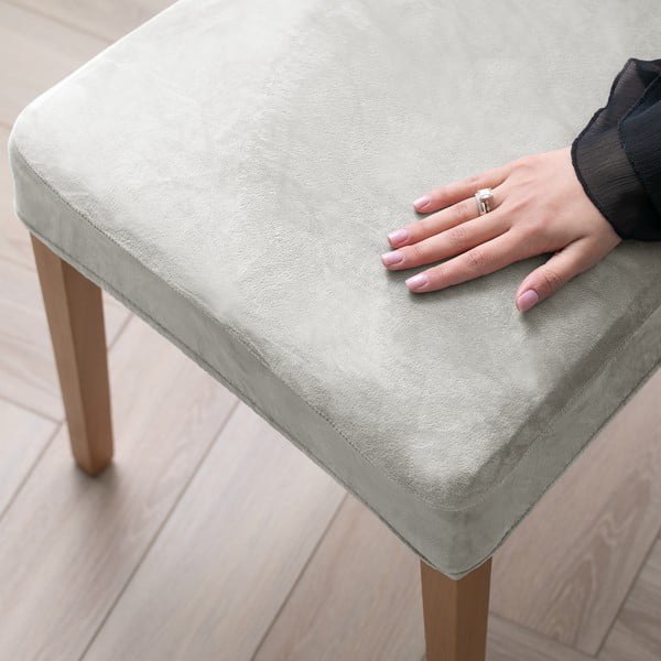 Svijetlo sive rastezljive presvlake 4 kom za stolicu 48 cm Sento – Restilo-image-1