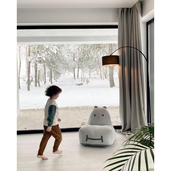 Svijetlo siva dječja vreća za sjedenje Hippo – The Brooklyn Kids-image-2