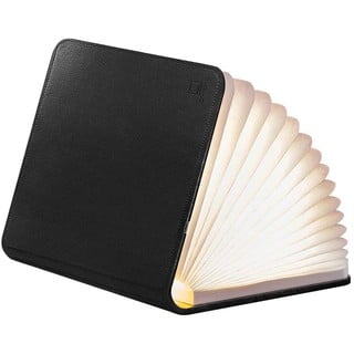 Crna mala LED stolna svjetiljka u obliku knjige Gingko Booklight