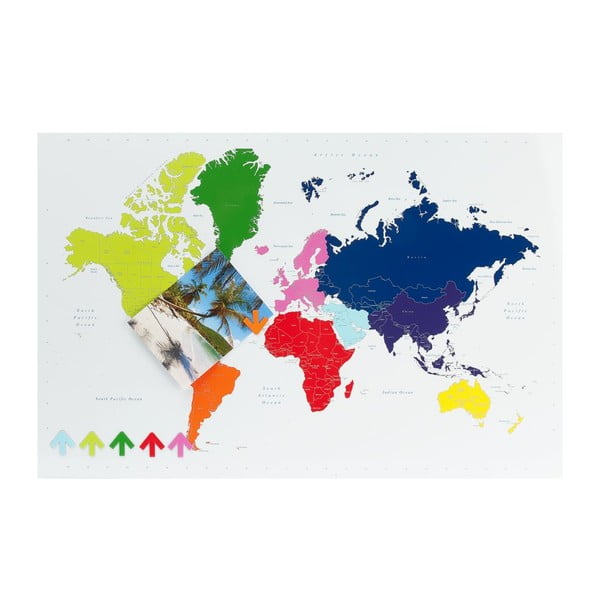 Karta svijeta sa 6 magneta