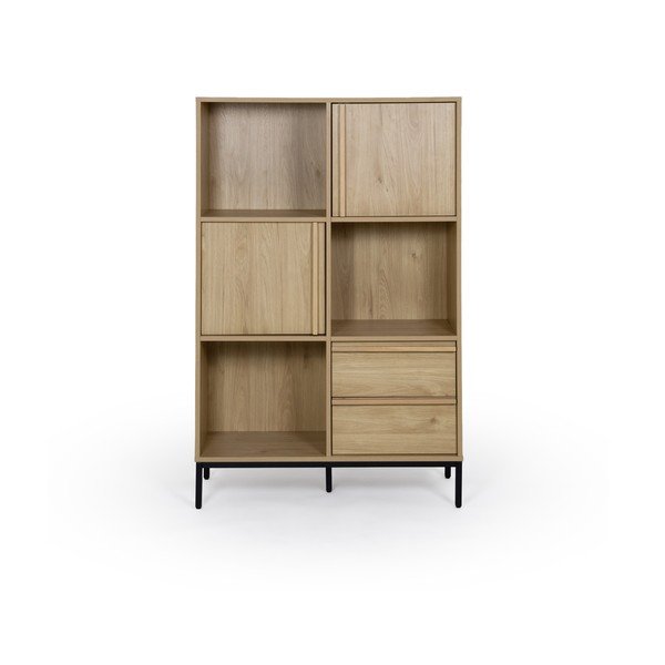 Biblioteka u dekoru hrasta u prirodnoj boji 90x139x40 cm Luc – Marckeric