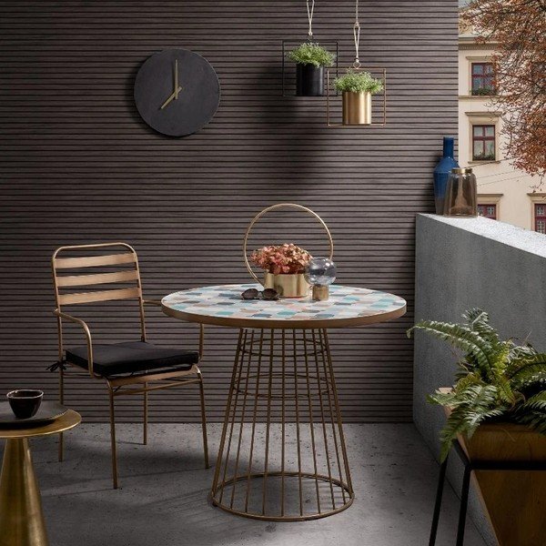 Okrugao pomoćni stol aluminijski ø 39 cm Rhet – Kave Home-image-4