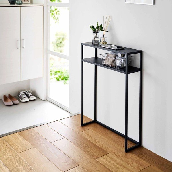 Crni metalni pomoćni stol 18x60 cm Tower – YAMAZAKI-image-2