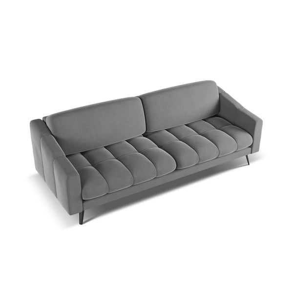 Siva baršunasti sofa 238 cm Nalu – Makamii-image-3