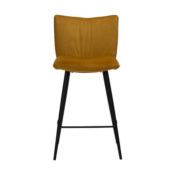 Žuta baršunasta barska stolica DAN-FORM Denmark Join, visina 93 cm-image-1