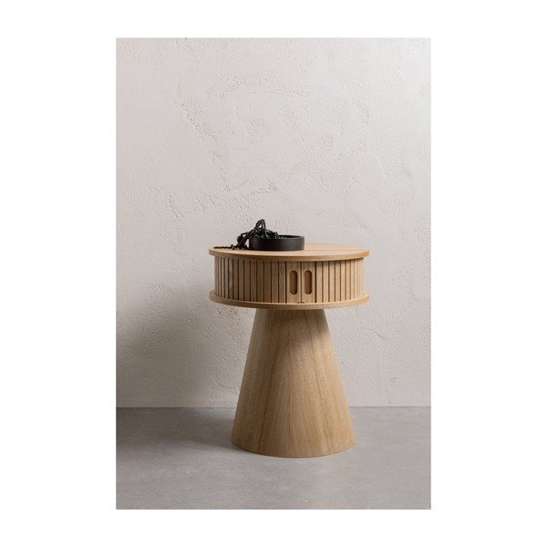 Noćni ormarić u dekoru bora u prirodnoj boji Karri – WOOOD-image-1