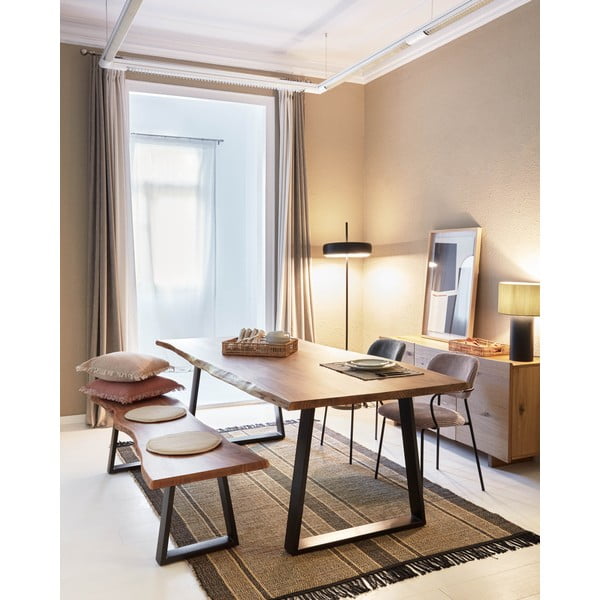 Crni/u prirodnoj boji obostrani tepih od morske trave 160x230 cm Brunilda – Kave Home-image-1