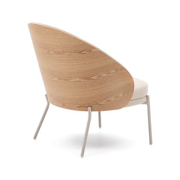 Bež fotelja od šenila Eamy – Kave Home-image-4