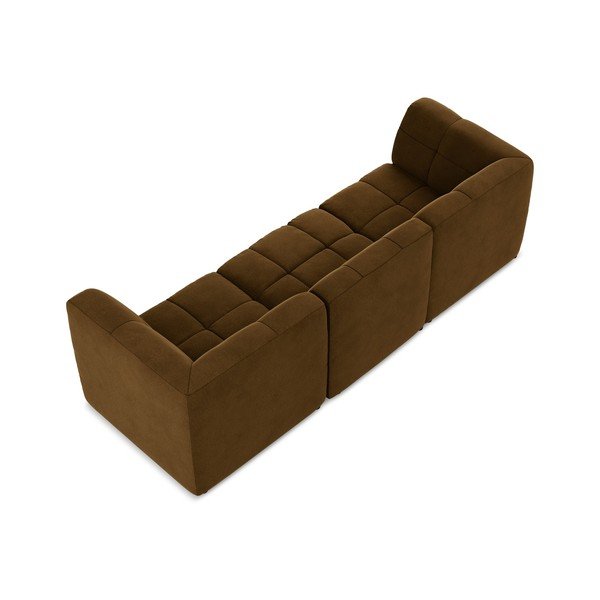 Senf žuta baršunasti sofa 255 cm Aloha – Makamii-image-4