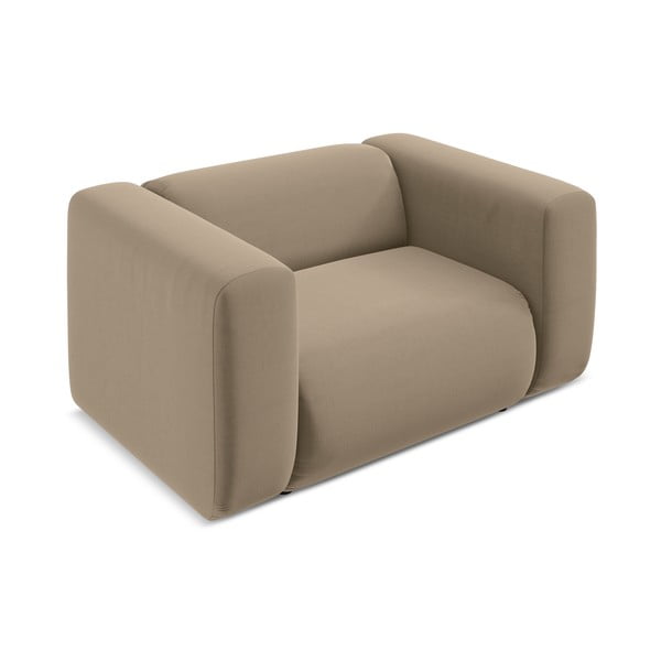 Bež baršunasti fotelja Ekahi – Makamii-image-3