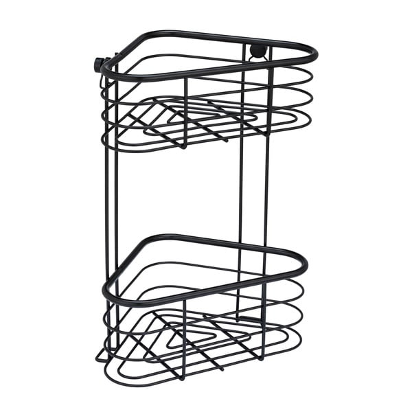 Crna kutna polica za tuš Wenko Trestina, 25 x 35 cm-image-2