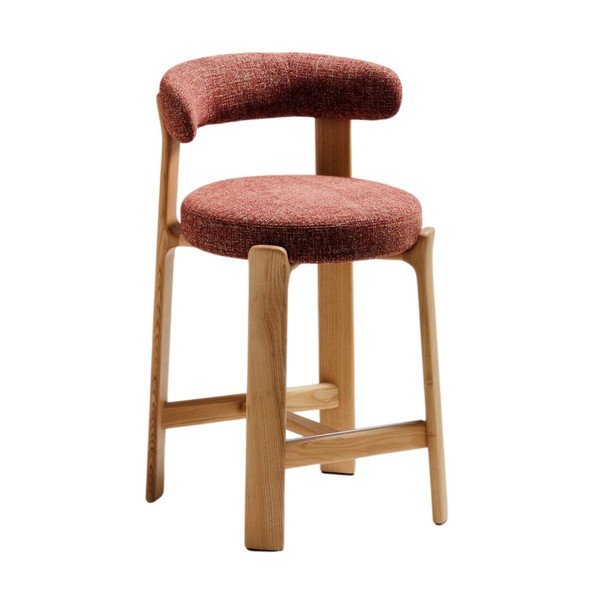 Barska stolica od čvrste jeseni boja terakote/u svijetloj prirodnoj boji (visine sjedala 65 cm) Granite – Kave Home