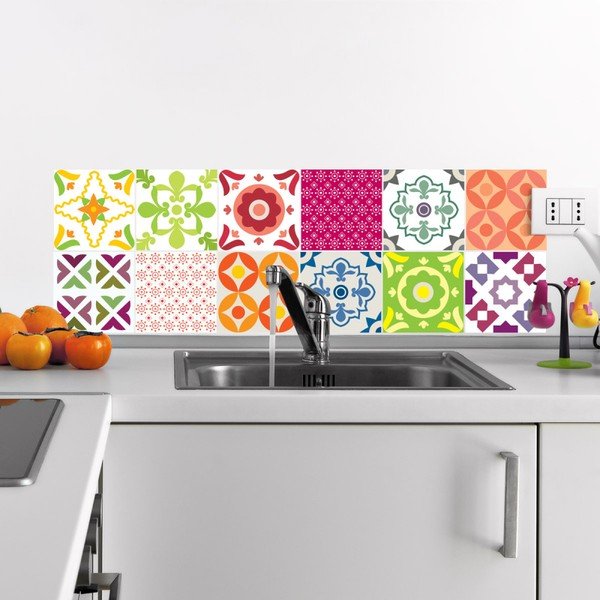 Set od 12 Ambiance zidnih naljepnica Elegant Tiles, 10 x 10 cm-image-1